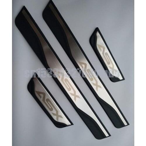 Car styling Auto door sill plate scuff plate threshold for mitsubishi asx 2013-2019, car accessories