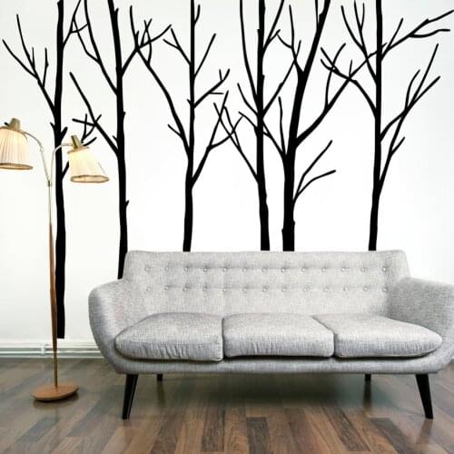Big Black Tree Wall Stickers For Living Room Home Decoration Background Pvc Plane Plant Mural Door Diy Wallpaper Rushed Sale