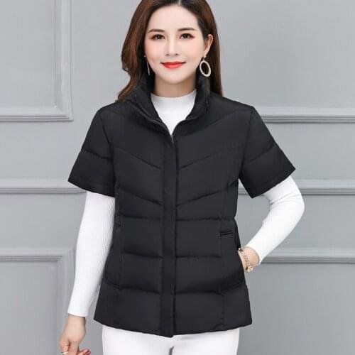Brands Cotton Women Vest Winter Short Outerwear Waistcoat Solid Thicken Keep Warm Half Sleeve Jackets Camouflage Vest Plus Size