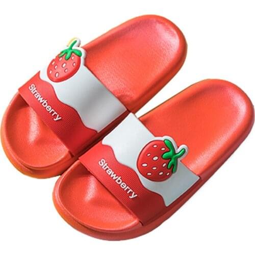 Kids Slippers for Boys Girls Cartoon fruit pattern Shoes 2020 Summer Toddler Flip Flops Baby Indoor Slippers Beach Swim Slippers