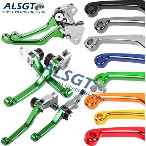For Kawasaki KX85 2001-2019 Dirt Pit Bike Pivot Brake Clutch Levers Set CNC Purple/Black/Silver/Grey 2016 2015 2014 2013 2012 11