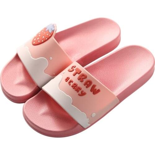 Slipper home bath cute cartoon home couple fruit thick-soled slippers mens slippers mens shoes house slippers men