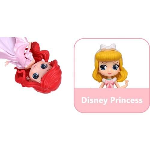 Disney Princess Series Action Figure Grils Toy Frozen Aisha Model 23 Style Cake Plug-In Figure Tinker Bell Mermaid Ariel Mulan