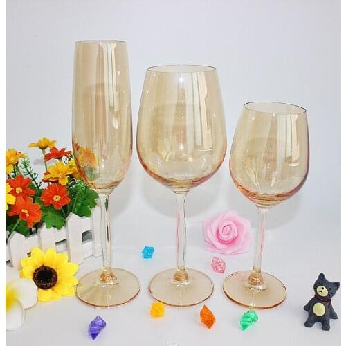 Crystal Glass Red Wine Glass Model House Decoration Color Goblet Wine cup Champagne Glasses Goblet Barware Party Supplies