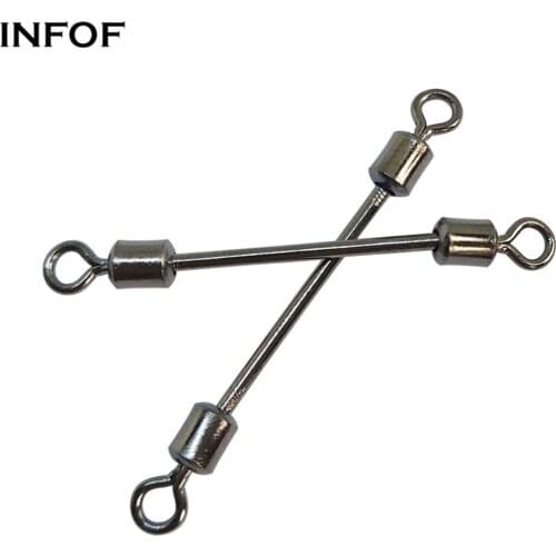 INFOF 200-pieces Fishing Swivels Rolling Swivel with Lead Piece Seat S/M/L Fishing Connector Swivel Hook Carp Fishing Tackle