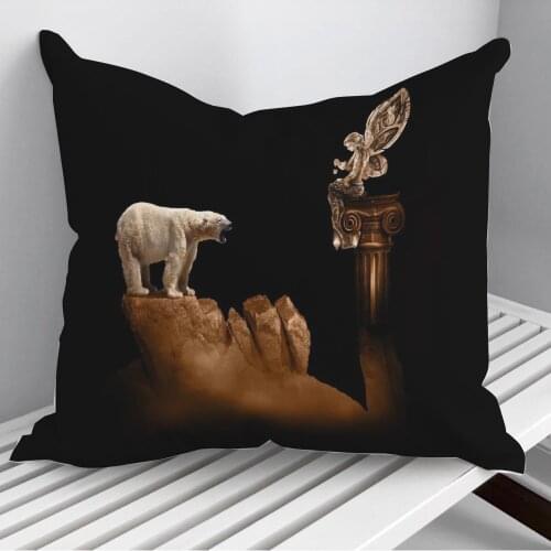Bear and Sirena Throw Pillows Cushion Cover On Sofa Home Decor 45*45cm 40*40cm Gift Pillowcase Cojines Dropshipping
