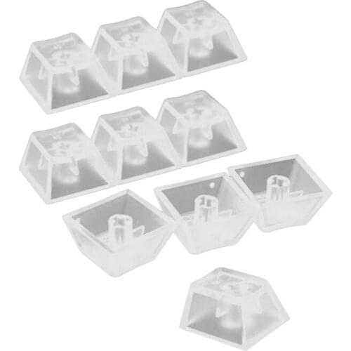 10Pcs Transparent ABS Keycaps Mechanical keyboard Matte Backlit For R4 R3 R2 R1