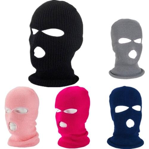 New Balaclava Pink Ski Full Face Mask Hat Winter Cover Neon Masks Solid Color Caps for Motorcycle Bicycle Cycling Knitted Hats