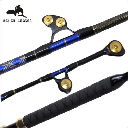 ORJD 20-40LBS 50-80LBS 80-130LBS Eliminator Nylon Butt Boat Fishing Trolling Rod PAC Bay Roller Guide Light Jigging Rod