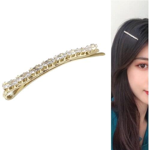 Simple Square Zircon Barrette Hairpin Korean Cute Hair Clips for Women Girls Kids Hair Sticks Wholesale 2021 New Arrival Trend