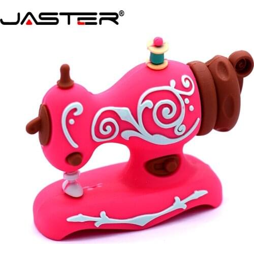 JASTER Cartoon Sewing Machine 2.0 USB Flash Drive 64GB 32GB Pen Drive Cute Memory Stick Is Definitely A Novel Decoration Gift