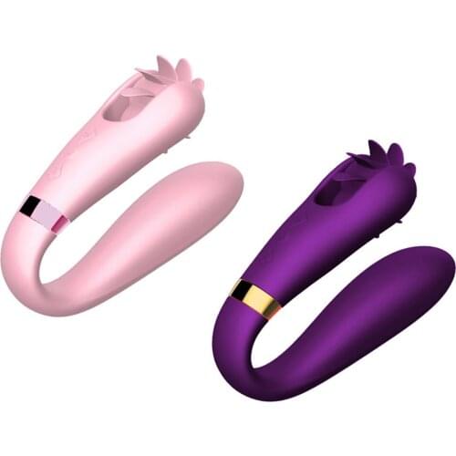 Couple Vibrator 12 Speeds Oral Clitoris Tongue Vibrators G Spot Licking Vibrator Clitoris Stimulator Sex Toys for Women Couples