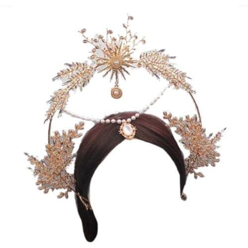 Vintage Halo Headband Lolita Jewelry Accessories Hollow Flower Crown DIY Materials Halloween Costume Photo Props