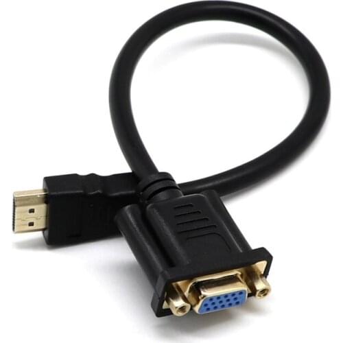 0.3/1/1.8/3/5M HDMI-compatible Cable To VGA HD With Audio Adapter Cable HDMI-compatible TO VGA Cable dropshipping