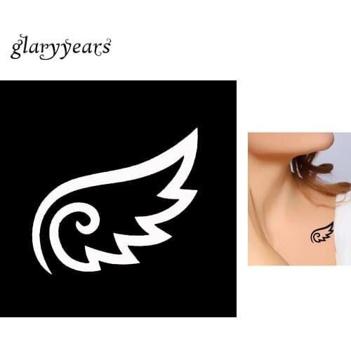 1 Sheet Small Wing Design Henna Tattoo Stencil Shoulder Body Art Women DIY Mehndi Henna Tattoo Template Paint Birthday Gift G128