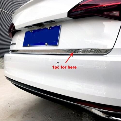 1pc for BORA PLUS 2019-2020 Tailgate trim Trunk Decorative stripe Stainless steel