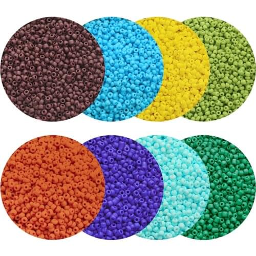 1/Bag 700 Opaque Fashion Glass Rice Beads 3MM Frosted Series Polydisperse Beads Suitable For Fashion DIY Jewelry Accessories