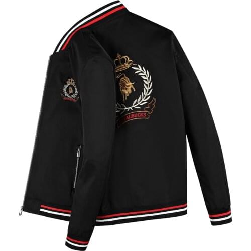 2021 Bomber Jacket Mens Fashion Embroidery Stand Collar Outerwear Mens Spring and Autumn Casual High Quality Baseball Jacket