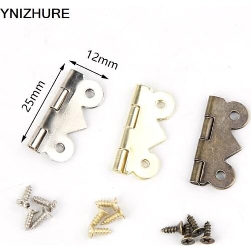 50pcs 25 * 20mm Real Muebles Antique Wooden Box Gift Packaging Cabinet Drawer Jewelry Box Hinge For Furniture Hardware