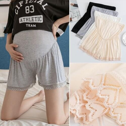 933# Summer Thin Modal Cotton Maternity Shorts Adjustable High Waist Belly Underpants for Pregnant Women Pregnancy Loose Legging