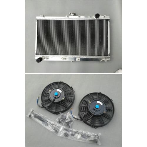 52MM ALUMINUM RADIATOR + FAN*2 FOR MAZDA MIATA MX5 1999-2005 00 01 02 03 04 05 MT