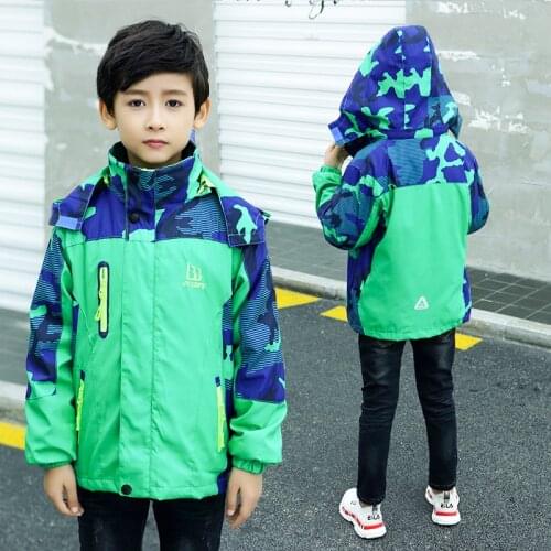 Childrens clothing girls jacket 2021 new medium and large childrens jacket spring, autumn and winter thickening plus velvet de