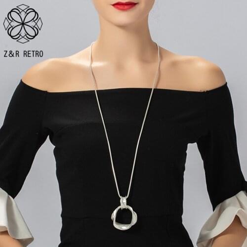 Long Necklace for Women Trendy Womens Geometry Jewelry Necklace&Pendants Chain Suspension Neck Decoration Necklaces Accessories