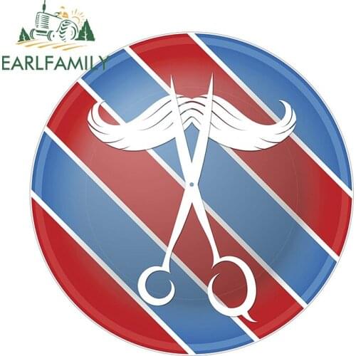 EARLFAMILY 13cm x 13cm for Barber Shop Car Stickers Graffiti Car Assessoires Decal Waterproof Sunscreen Motorcycle Laptop Decor