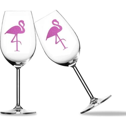 Flamingo candy box Balloons Wine Glass sticker beach wedding bridal baby Shower jungle Birthday Party Hawaiian luau Decoration