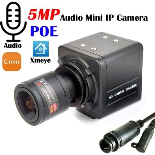 H.265 Motion Detect Audio mic Onivf 5MP POE 48V Or 12V 2.8-12mm Manual Zoom Lens IP Camera Metal Box network POE Camera