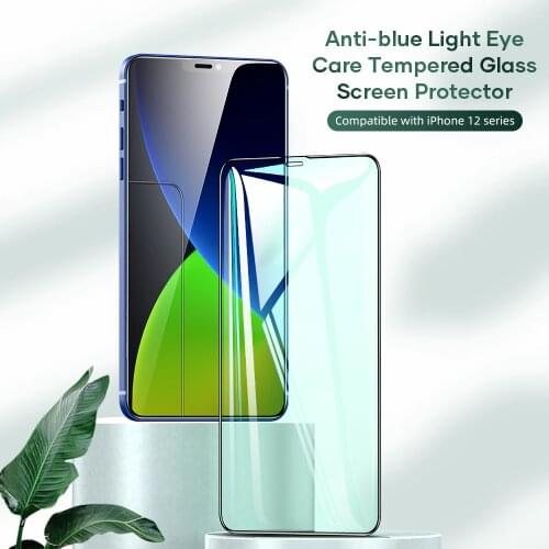IP12 green light Tempered Glass Screen Protector Rock anti-blue eye care shockproof Screen Film For iPhone 12 pro 5.4 6.1 6.7