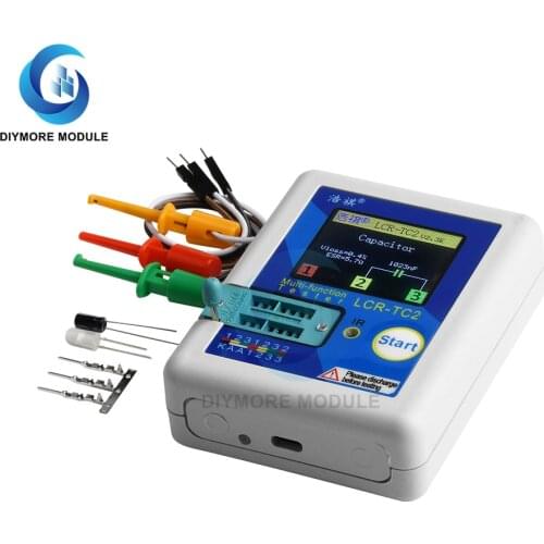 LCR-TC2 Upgraded High-Precision Transistor Tester Multimeter for Diode Triode MOS/PNP/NPN Capacitor Resistor Transistor V2.3E