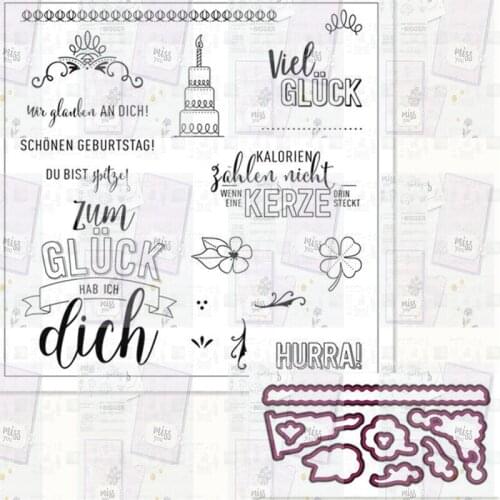 Gluck Metal Cutting Dies and Stamps Stencils for DIY Scrapbooking Decorative Embossing DIY Paper Cards New Arrival 2021