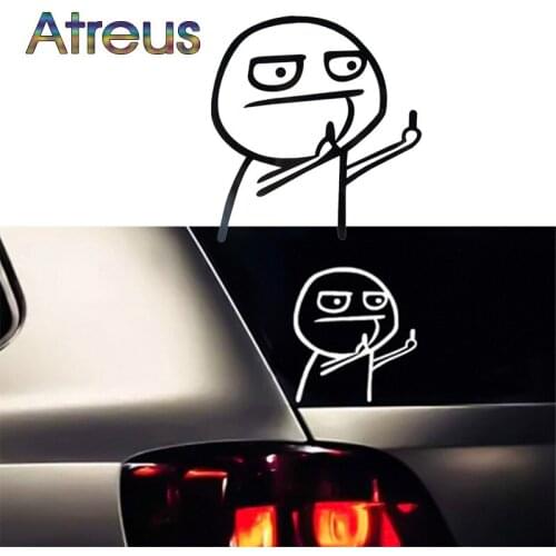 Funny Cartoon Middle Finger Car Sticker Motorcycle Decal for Audi A4 B8 B6 B7 B9 A3 8P 8V Q5 Q7 A5 A6 C5 C7 tt Citroen C5 C4 zs