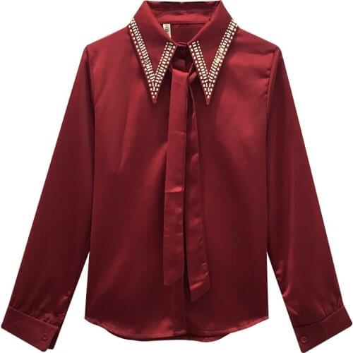 Бордовые блузки NANCYLIM China At AliExpress