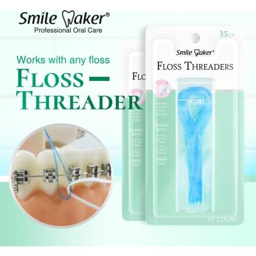 0rthodontic Floss Threaders Braces Dedicated Assistant Works with Any Flosser