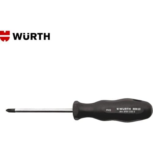 Wurth Screwdriver PH Round Blade Red Line SVCM Cross Screwdriver Alloy Chrome Plated Multiple Sizes ISO Certification, Wuerth