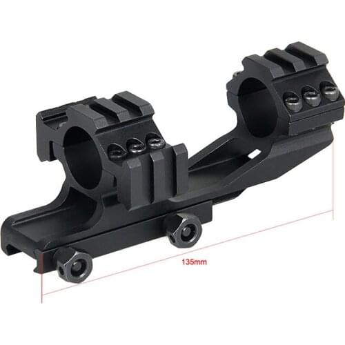 PPT Tactische Zwarte Kleur 25.4 MM Scope Mount Dubbele Ring Cantilever Mount Met Rails HS22-0236