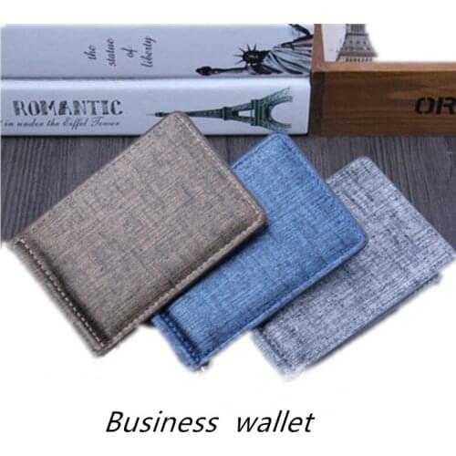 Professional Outdoor Business Graining Stitching Ultra-thin Folding Colorful Clip Pocket Wallet Business Purse