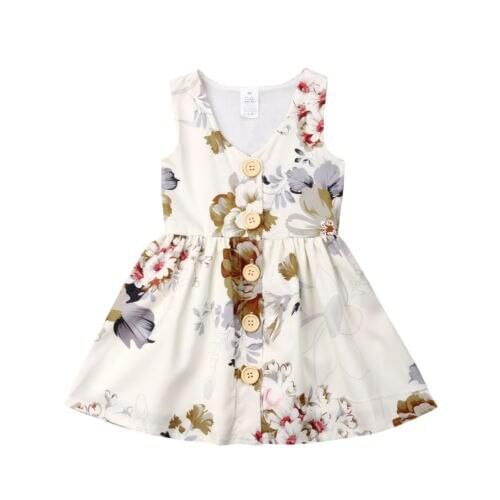 Pudcoco Toddler Kids Baby Girl Flower Sleeveless Princess Dress Wedding Party Princess Tutu Dresses Cute Kids Clothes 6M-5Y