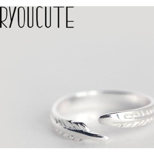 RYOUCUTE 100% Real Silver Color Jewelry Fashion Simple Big Leaf Rings for Women Bijoux Statement Antique Ring Anillos