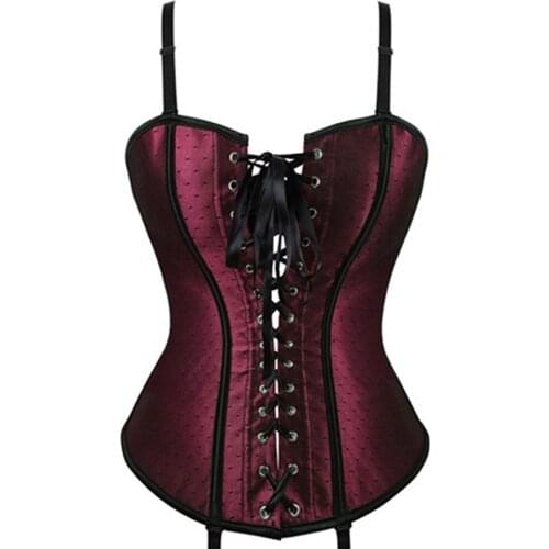 Sexy Womens Red Hot Bra Design Corset Lace Plus Size S-6XL Spaghetti Straps Sexy Bridal Lingerie with Suspenders Halter Bustier