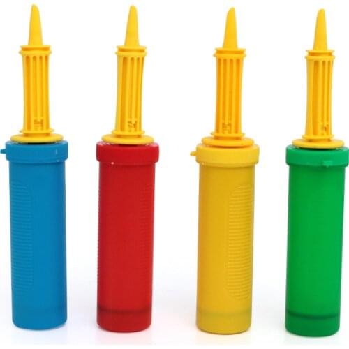 Blue Yellow Plastic Hand Balloon Pump for Foil and Latex Balloons Air Inflator Pump Portable for Party Accessories