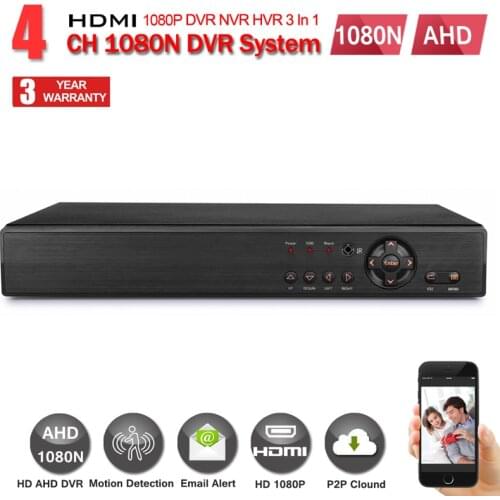 CCTV DVR 4 Channel 1080N Digital Video Recorder 4CH Hybrid DVR HVR NVR System P2P H264 Security Home EU Power Plug Hot