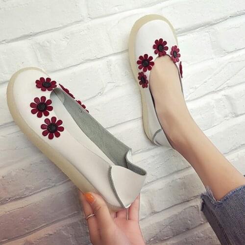 Flat Shoes Women Autumn Shoes Woman Casual Set mouth Flats Comfortable Round Toe Loafers Shoes Fashion Flat Shoes W33-09