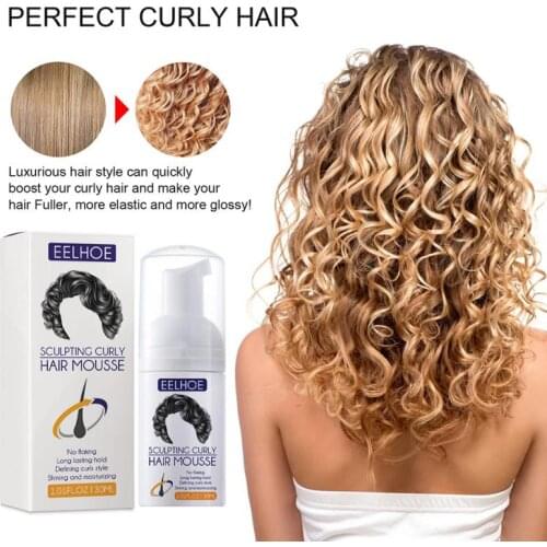 Woman Hair Curls Boost Enhancers Elastin Elastic Curly Hair Styling Defining Cream Anti Frizz Moisturizing Repair Cream