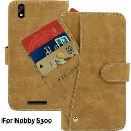 Vintage Leather Wallet Nobby NBP S3 50 Nobby S300 Case 5" Flip Luxury Card Slots Cover Magnet Stand Phone Protective Bags