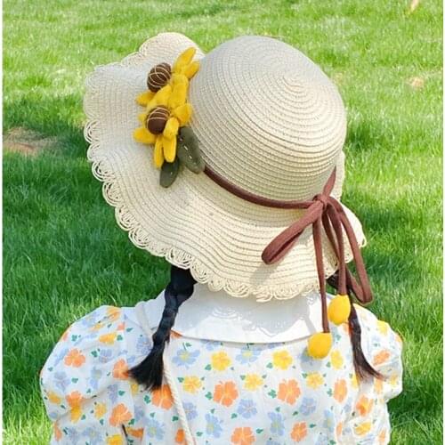 Ladies and childrens fashion sun hats summer thin breathable boys and girls sun hats baby fisherman straw hats