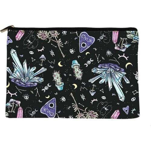 Women Ouija crystalPrinted Make up bag Fashion Women Cosmetics Organizer Bag for Travel Colorful Storage Bag for Lady Bag