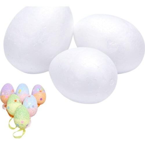 10PCS 8/9/10CM Modelling Polystyrene Styrofoam Foam Egg Ball For DIY Christmas Day Or Easter Day Decoration DIY White Craft